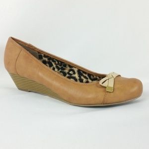 Madden Girl Size 9 Brown Wedge Ribbon S2-6